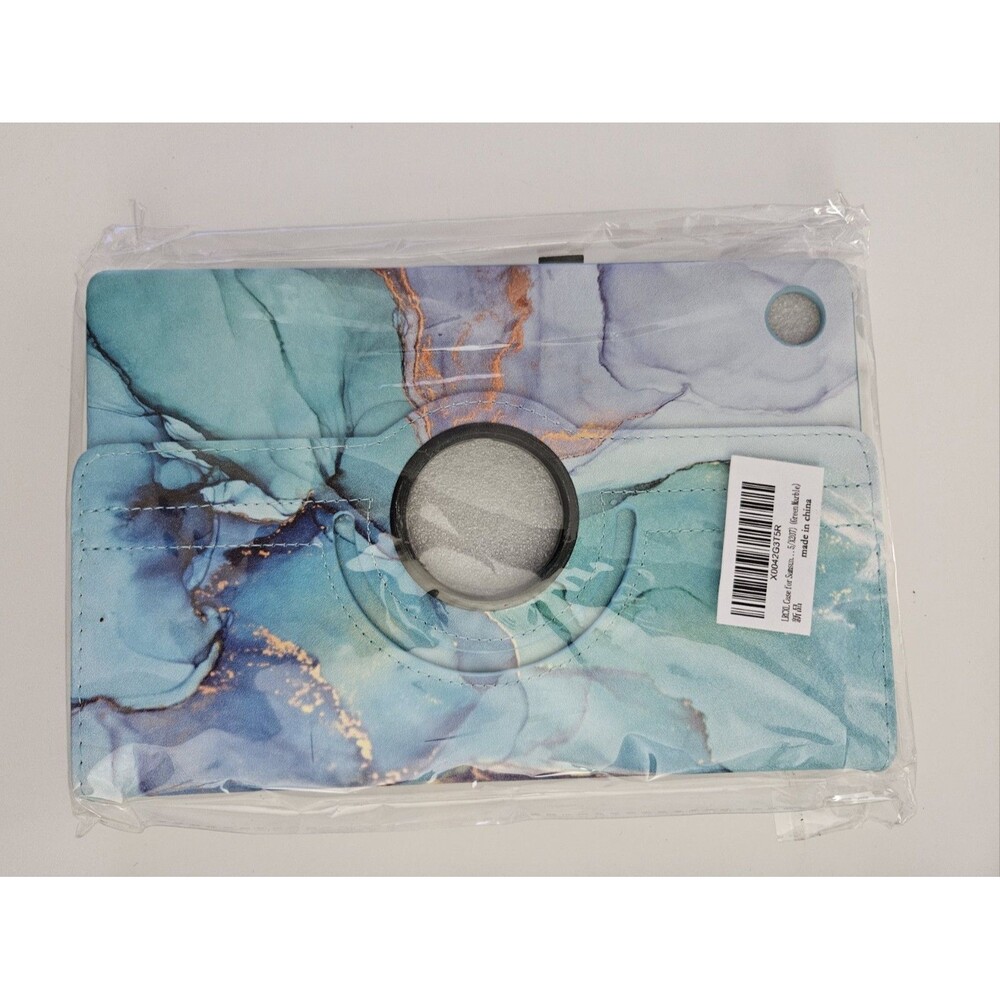Case for Samsung Galaxy Tab A8 10.5in 360 Degree Rotating Stand Green Marble